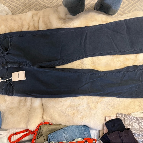 MOTHER High Rise Dark Blue Flared Jeans - Picture 2 of 5